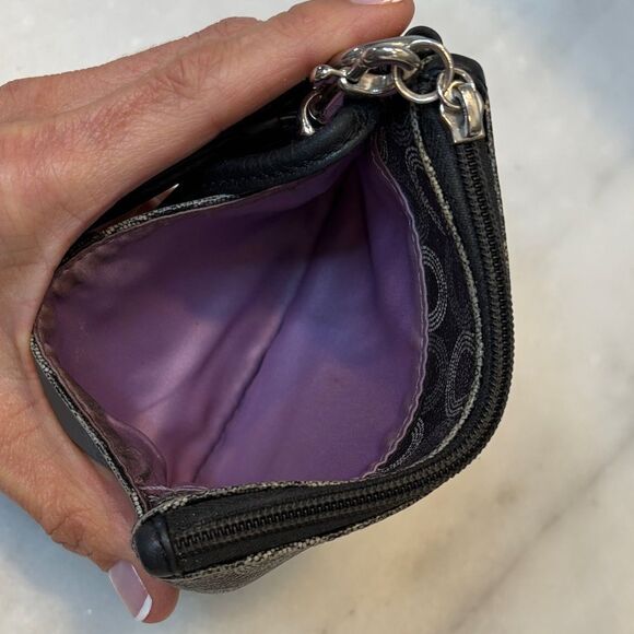 Coach Waverly Opt Art Dotted Saffiano Leather Pouch Clutch Wristlet - Picture 13 of 15